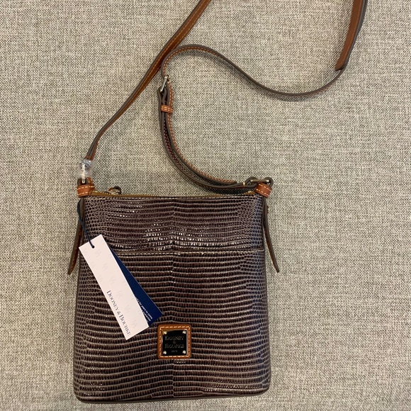Dooney & Bourke Letter Carrier Crossbody Bag in Gray - Picture 1 of 1